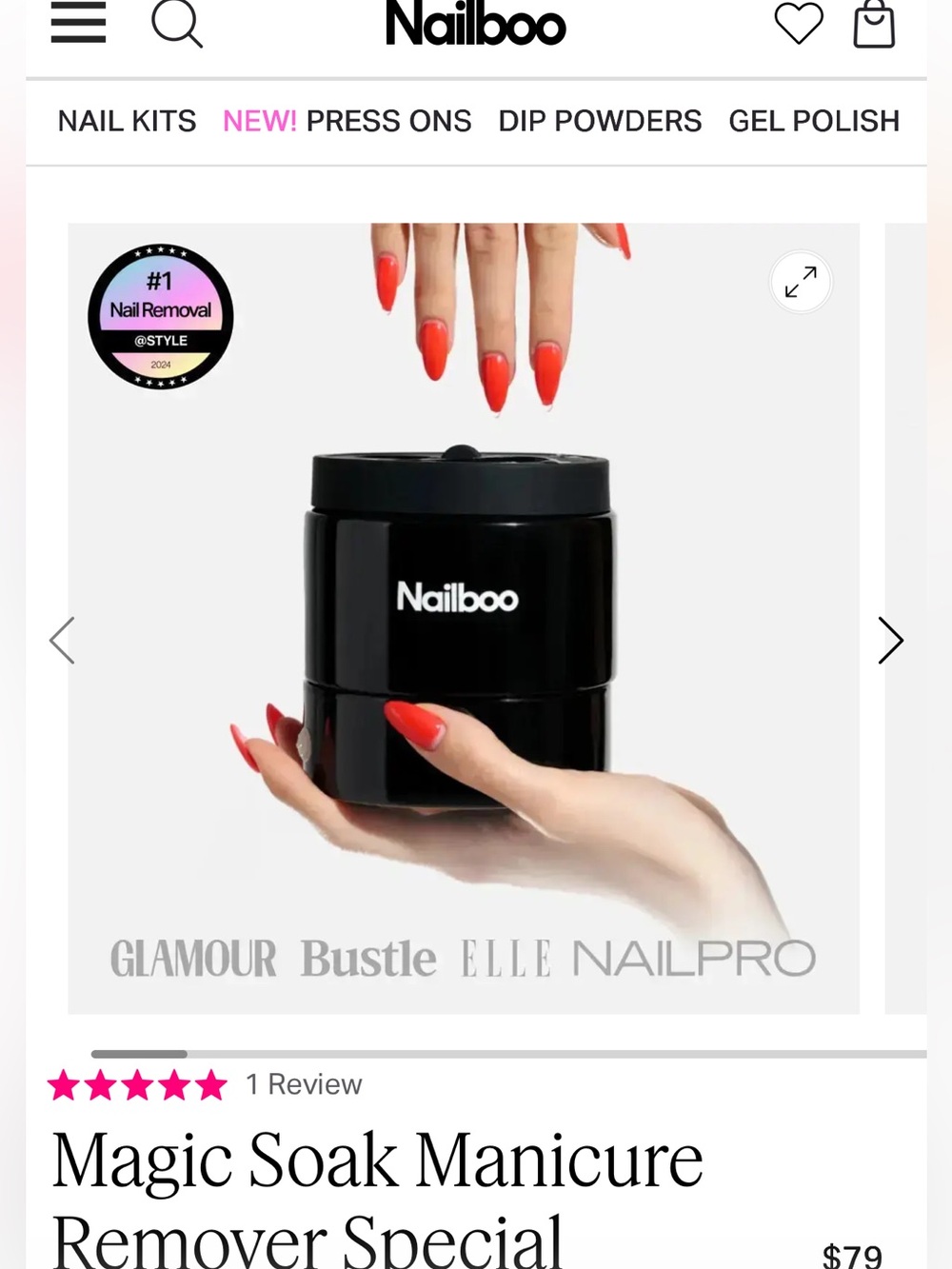 Nailboo magic soak off remover